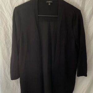 Talbots black open cardigan sweater medium petite